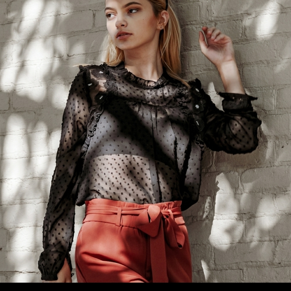 ♥️New Pol dot lace top - Picture 4 of 11